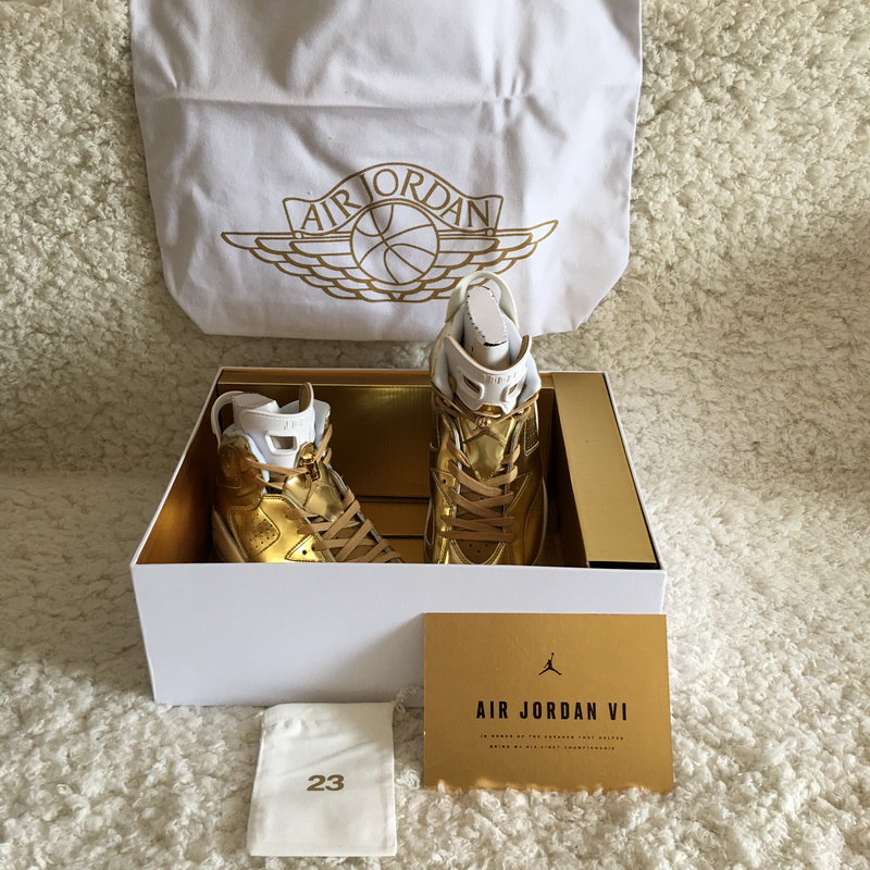 Authentic Air Jordan 6 Pinnacle Gold